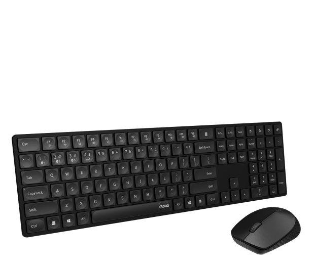 RAPOO Zestaw 8020M bezprzewodowy Czarny 221522 - 1275979 - zdjęcie 2